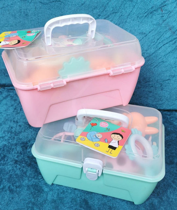 بوكس شخاليل بيبي ست 13 قطعة – ألعاب رضع لتنمية المهارات الحسية